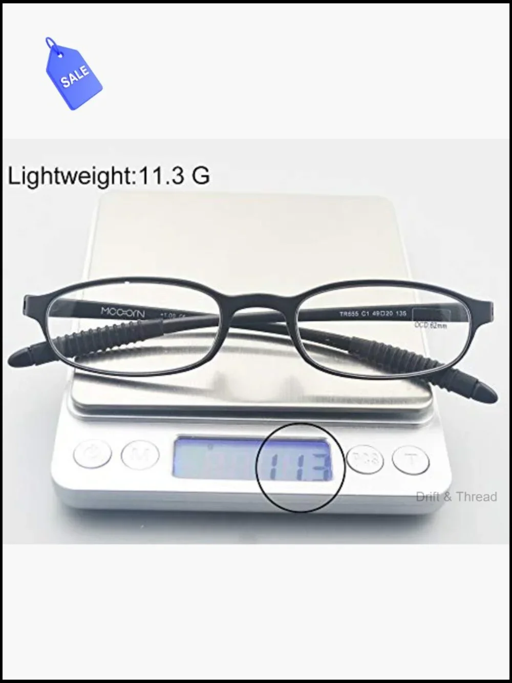 Lightweight TR90 Reading Glasses, Flexible Memory Plastic Readers for Men Women